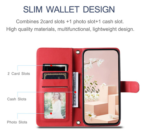 Funda Protectora De Piel Abatible Para Xiaomi 14t 5g/14t Pro 5g/poco M7 Pro 5g, Funda Protectora De Piel Con Correa De H