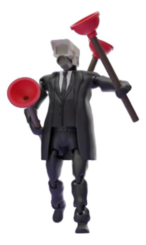 Skibidi Toilet Figura 3d Juguete Articulado Camaraman C/acc