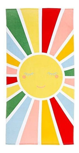 Toalla De Baño Para Niños 76x150cm Con Diseño Sol Colorid