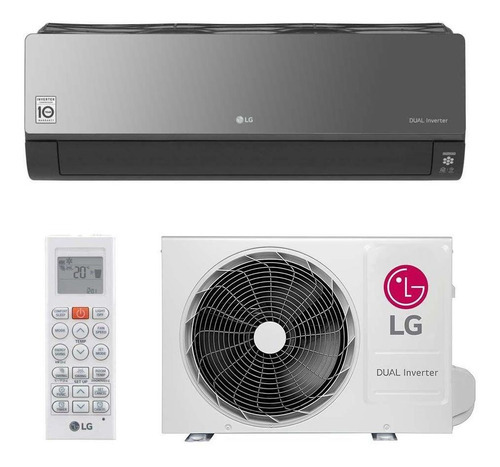 Aire acondicionado LG Art Cool  split inverter  frío/calor 3000 frigorías  gris oscuro 220V S4-W12JARPA