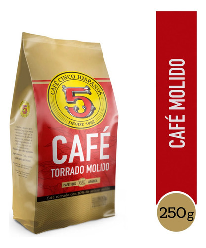 Cafe Torrado Molido X 250 Gr. 5 Hispanos