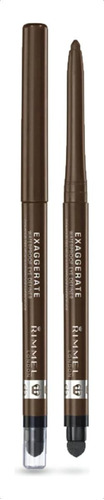 Delineador retráctil Rimmel London Exaggerate Eye Definer color rich brown