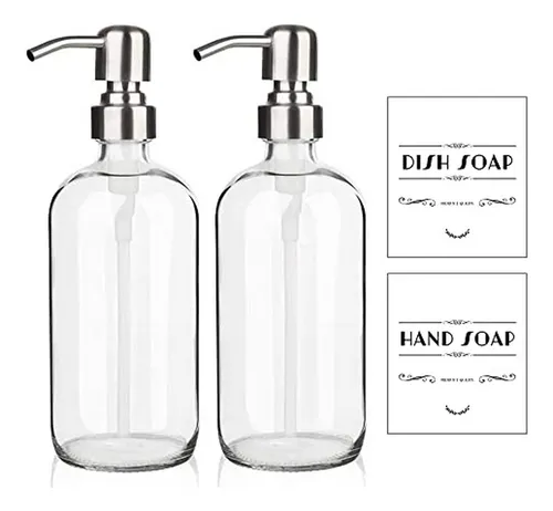 comprar Dos Dispensadores De Jabón En Cristal  - Para Cocina Y Baño,