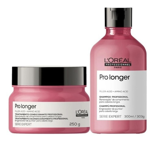 Kit Coffret Loreal Pro Longer Shampoo 300ml + Máscara 250ml