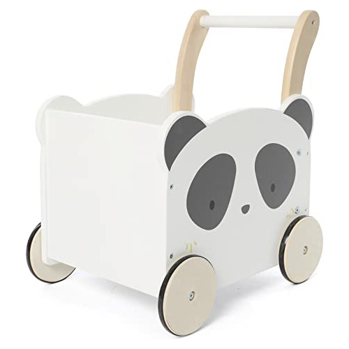 Panda Wooden Baby Push Walker - 2-in-1 Toddler Push &am...