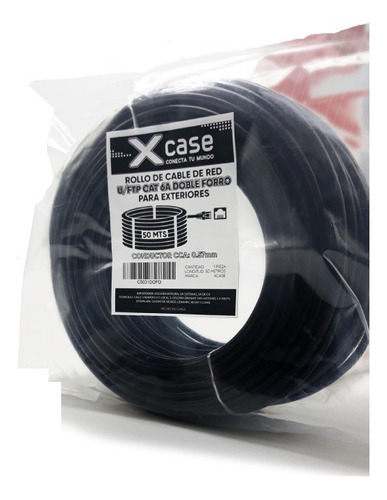 50 M Cable Red U/ftp Xcase Cat 6a 500 Mhz Uso Exterior