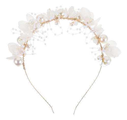 Diadema De Novia Con Forma De Flor De Perla, Accesorio Para