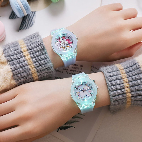 20 Relojes Niñas Unicornio Colorido Luminoso Regalo.mayoreo