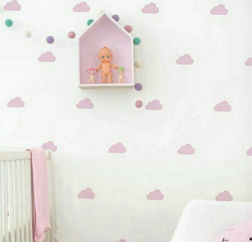 Imagem 3 de 7 de Adesivos Decorativos, Nuvens 10x5cm 100 Unidades Nuvem