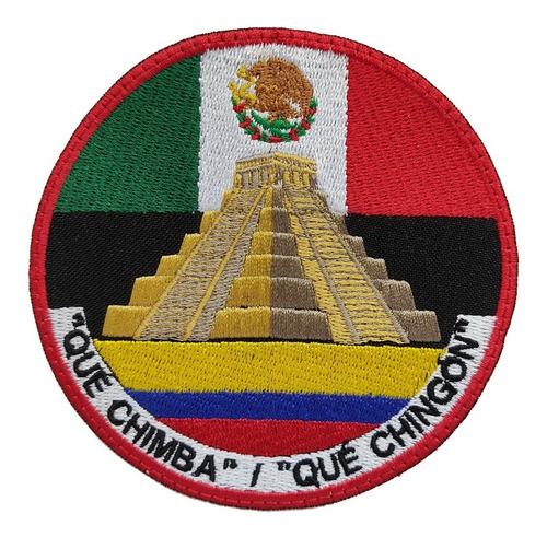 Parche Bordado Piramide Mexico Colombia Chingon Souvenir