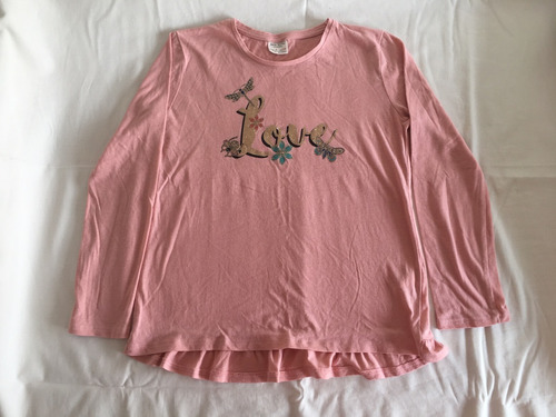 Remera Manga Larga Zara Para Nenas, Talle 9 - Poco Uso