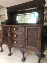 Comprar Mueble Aparador Con Espejo Estilo Chippendale Antiguo.