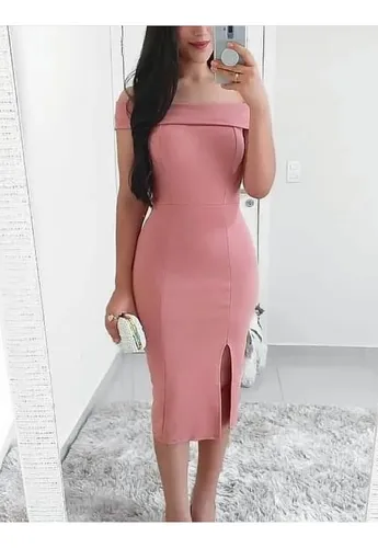 Vestido social cheap rose