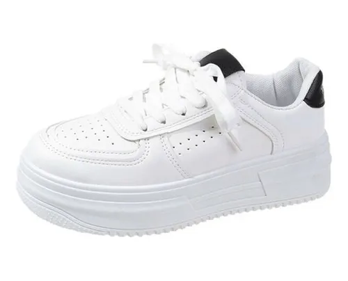 comprar Zapatos Dama Plataformas Casual Tenis Blancos Mujer Moda