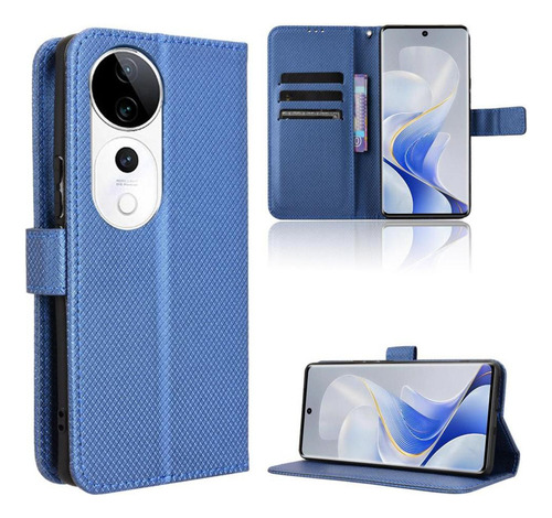 Funda For Vivo V40 5g Tarjetero Soporte Magnético Billetera