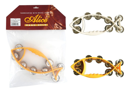 Pandereta Pez 8 Chapas Tambourine Alice Atb003