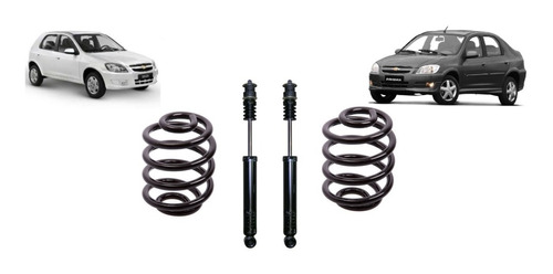 Kit 2 Amortiguadores Espiral Trasero Gnc Prisma I 2011/2012