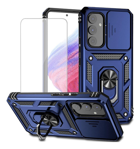 Funda Para Samsung Galaxy Uso Rudo Con Anillo Metalico+2mica