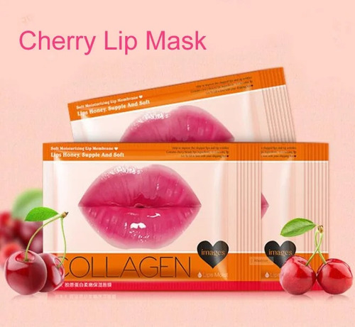 Mascarilla Labial Cherry Lip Mask, Cinta Hidratante De Colág