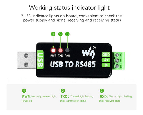 Convertidor Serial Usb A Rs485 10x Rs485 Communicat