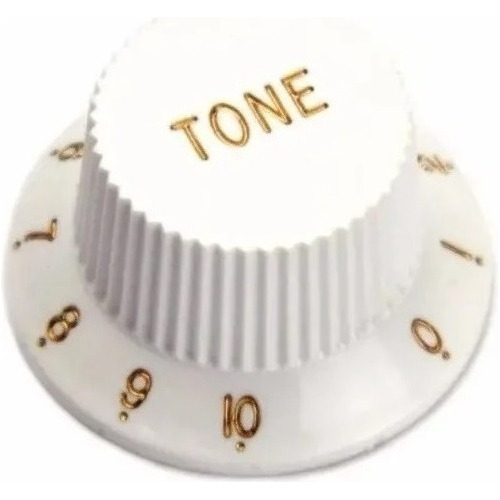 Knob Tone Gauge Tipo Strat (branco) - Unidade 01