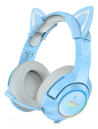 Simgal Auriculares Azules Para Juegos Con Orejas De Gato Ext