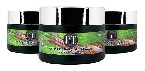 6 Frascos De Crema De Baba De Caracol Natural Jye 360 Gramos