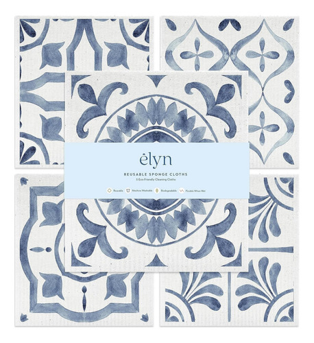 Paños De Cocina Elyn, 5 Esponjas Reutilizables Marroquíes