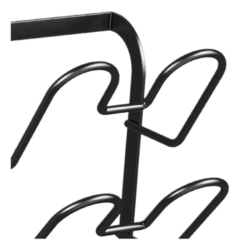 Soporte De Tapa Rack De Almacenamiento De 2 Niveles Negro