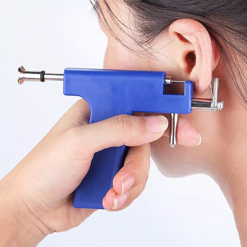 Pistola De Furar Orelha Piercing Automática 98 Brincos