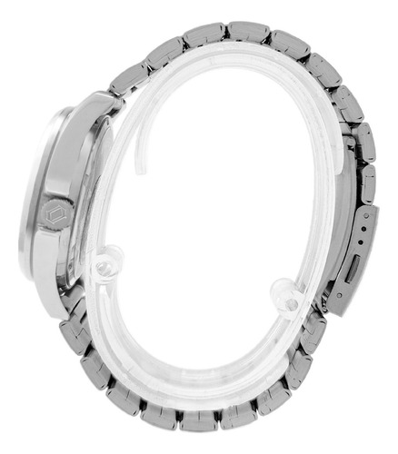 Relógio Solartech De Pulso Masculino Orient Esportivo 100m Correia Prateado Bisel Prateado Fundo Azul