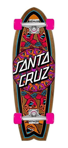 Santa Cruz Skateboard Cruiser Mandala Hand Cruzer Shark 8.8