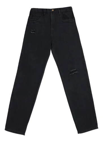 Jeans Mom Grafitty Negro Niña Fashion's Park