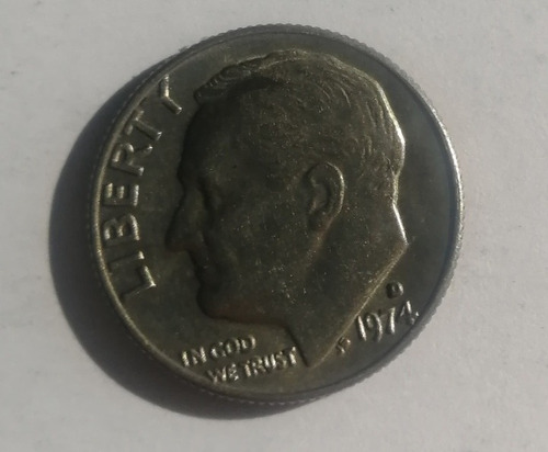 #158 10 Centavos De Dólar Usa 1974