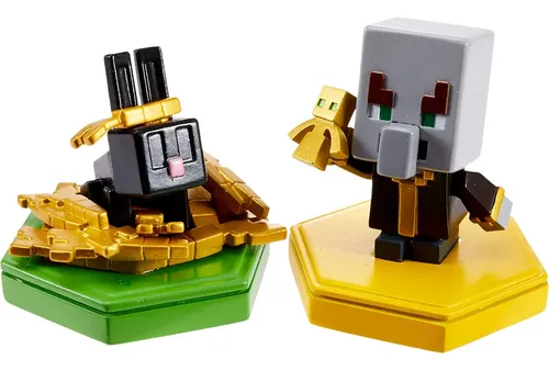 Minecraft Earth Boost Minifiguren - 2er Pack In Rosa/grau - 5 Cm - Inklusive NFC-Chip Fürs Spiel