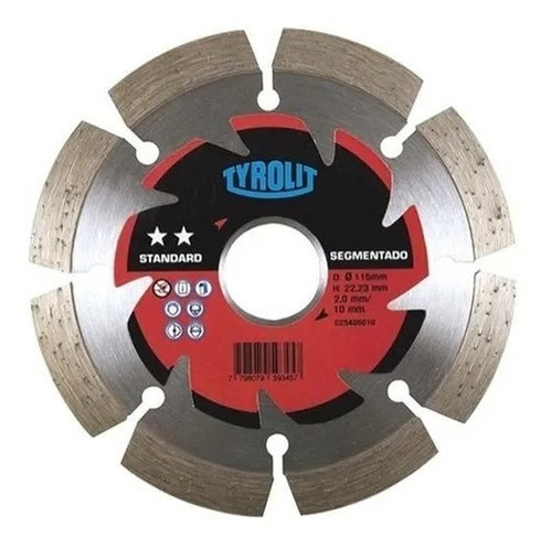 Disco Tyrolit Diamantado Standard Segmentado 115mm Band 10mm