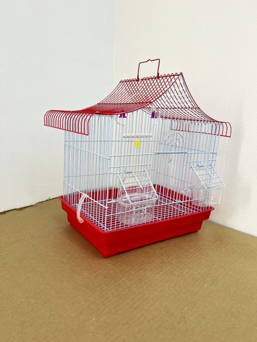 Imagen 4 de 10 de Jaula Pajarito Canario Catita 2 Comederos 38x33x23cm B2102