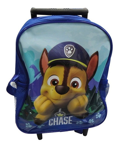 Mochila Con Carro Paw Patrol 30 Cm Color Azul