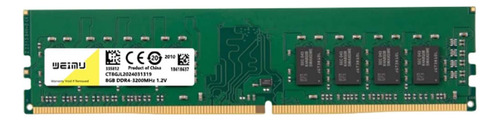 Memoria Ram Verde 8 Gb Weimu 1x8 Gb Ddr4 3200 Mhz Dimm Pc4