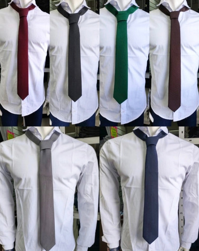 Corbata Escolar Corbatin Colegial Uniforme Lisas Rojo Único