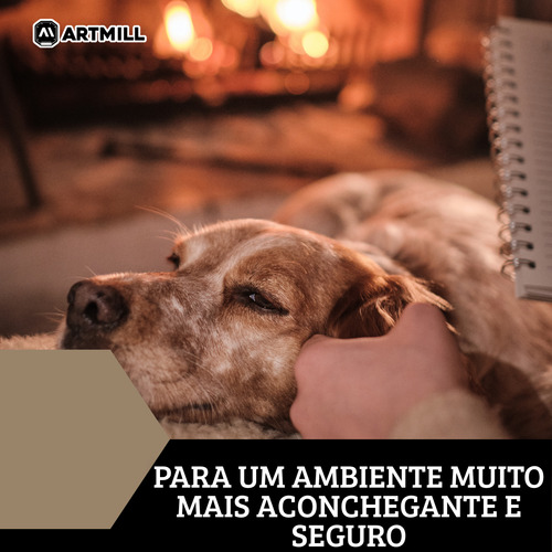 Grelha P/ Lareira De Parede Com Gaveta - Artmill