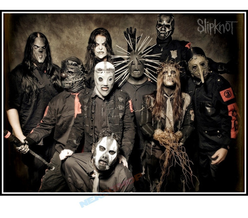 Foto De Parede Rock 45x60cm Plastificado Banda Slipknot