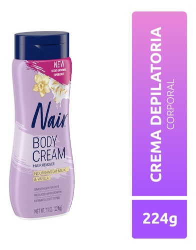Nair Crema Corporal Depilatoria Con Leche De Avena 224g Tipo de piel Normal