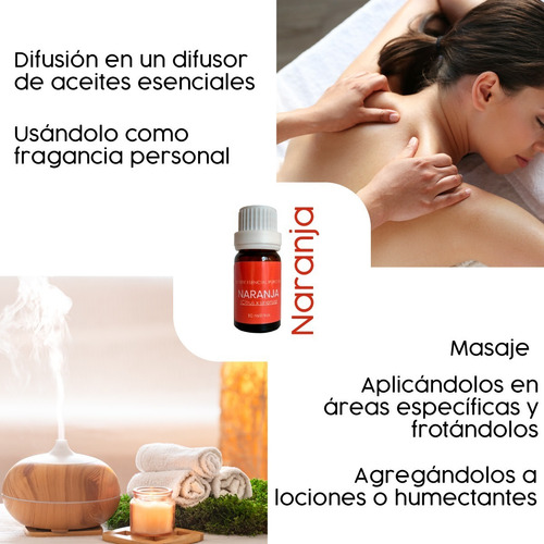 Imagen 3 de 7 de Aceite Esencial Naranja Aromaterapia Difusores