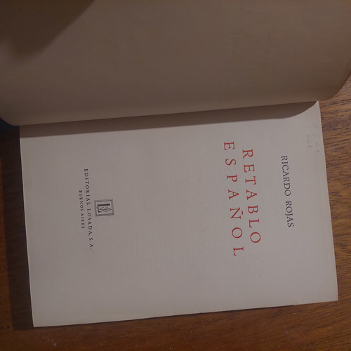 Retablo Español, Ricardo Rojas, 1a Edición Firmado/ Numerad (Usado)