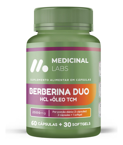 Kit 2 Berberina Duo 60 Caps 30 Softgel Medicinal Labs