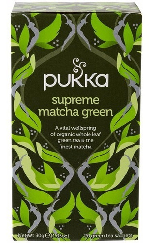 Matcha  Té Verde Pukka Organico Sustentable