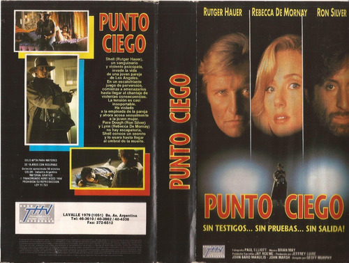 Punto Ciego Vhs Blind Side Rutger Hauer Rebecca De Mornay