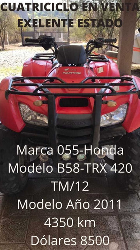 Imagen 14 de 15 de Cuatriciclo Honda 420 Cuatri