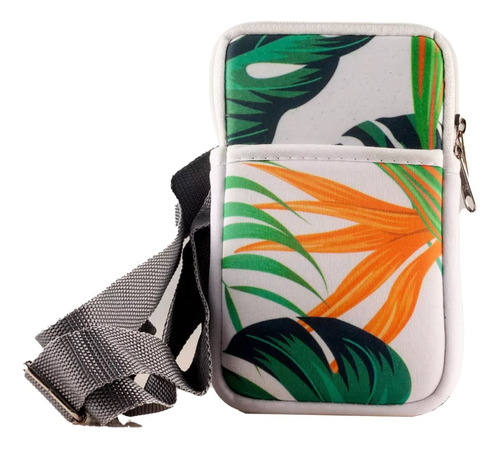 Funda Porta Celular Bandolera Con Bolsillo Nature 2 Cdtek